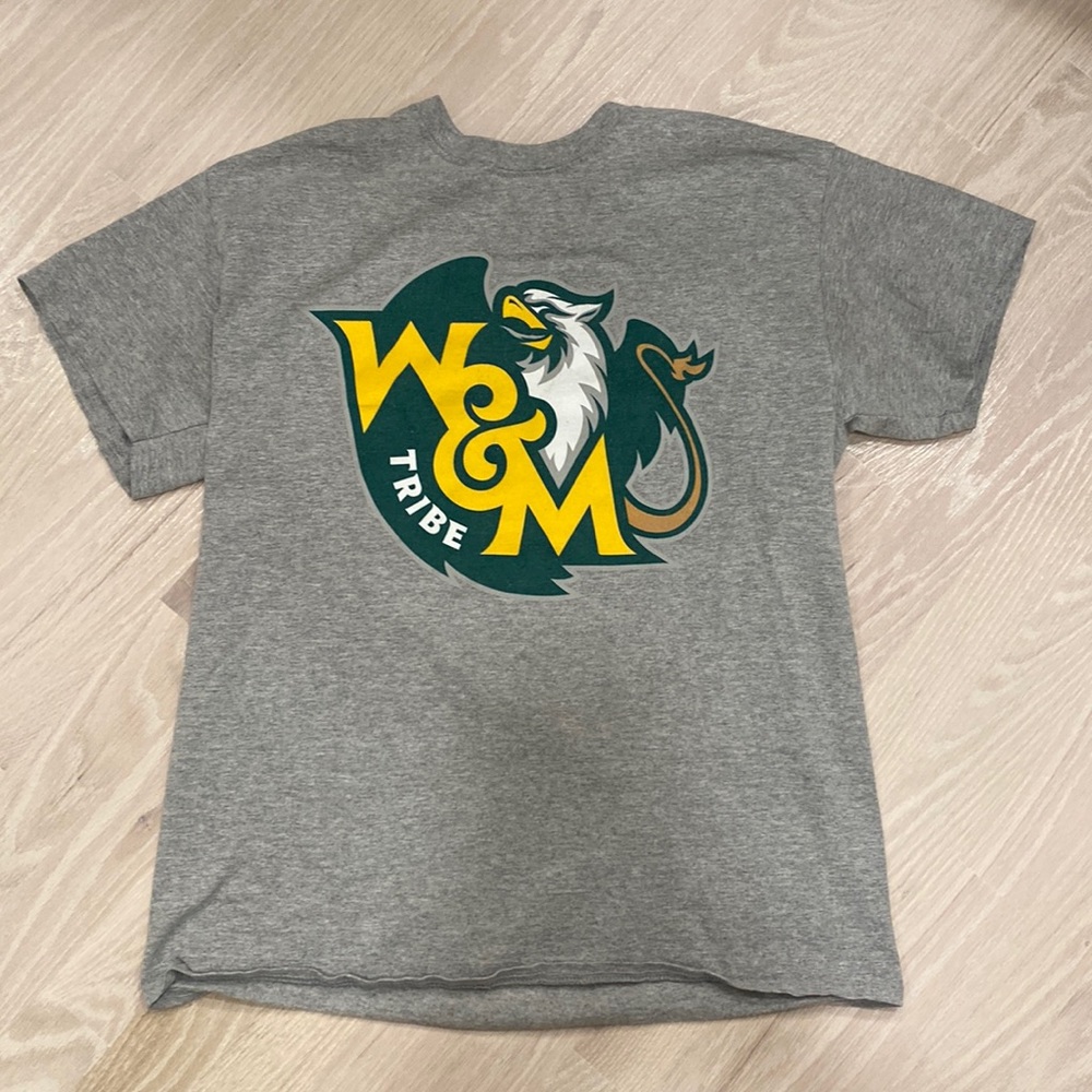 William & Mary New Logo Gildan Mens Tee Small Gray